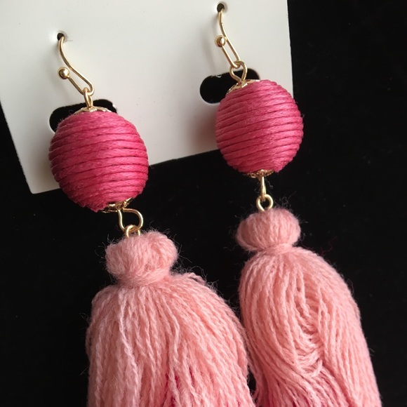 Cape Verde tassel fringe drop earrings. - Picture 2 of 5